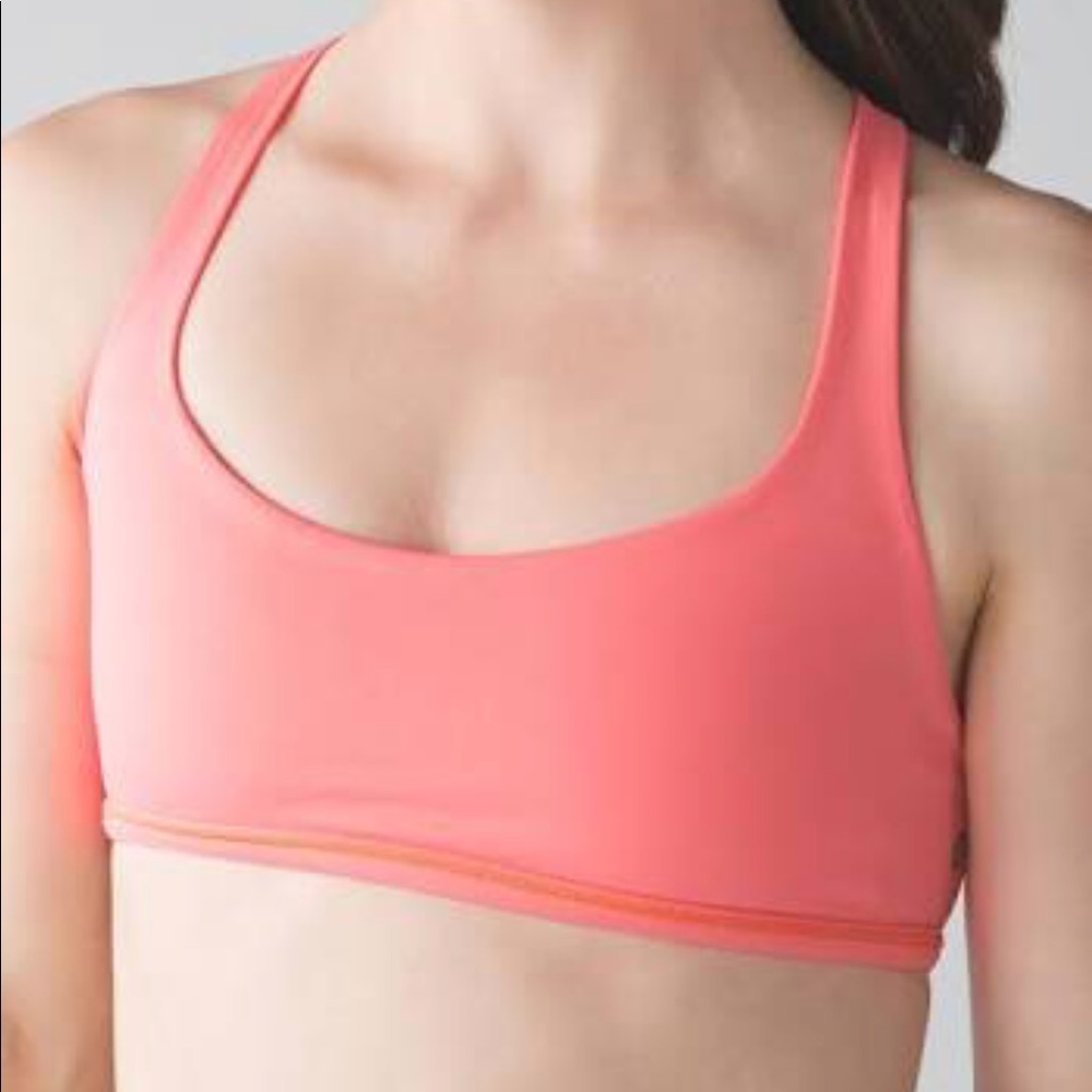 Coral Free to Be Wild Lululemon Bra Top